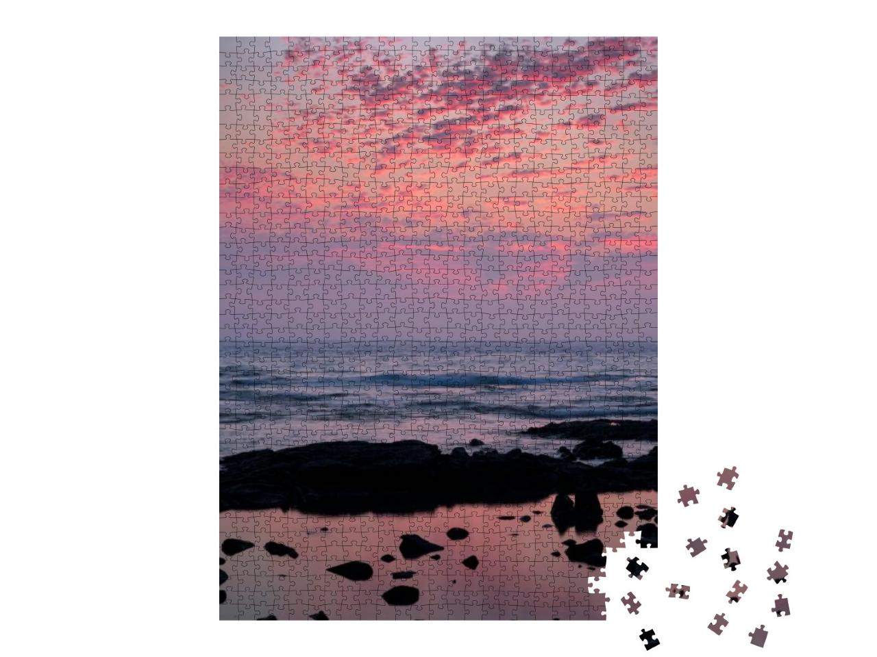 Usa, Hawaii, Big Island of Hawaii. Kohanaiki Beach Park... Jigsaw Puzzle with 1000 pieces