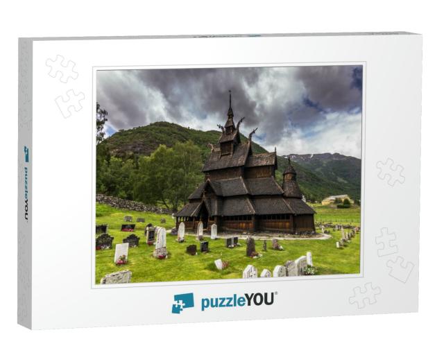 Borgund Stave Church, the Best Preserved of Them All, Nor... Jigsaw Puzzle