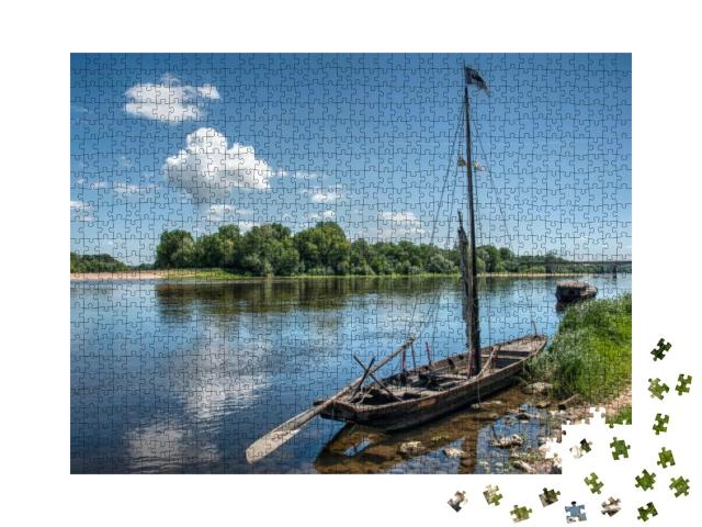 View on La Loire Near the Village of Candes Saint Martin... Jigsaw Puzzle with 1000 pieces