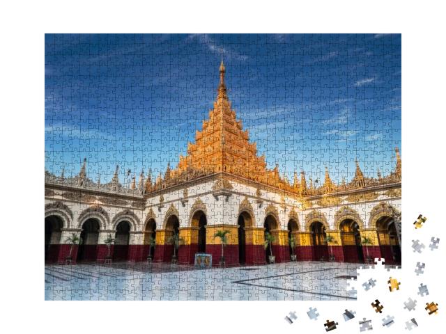 Golden Mahamuni Buddha Temple. Amazing Architecture of Bu... Jigsaw Puzzle with 1000 pieces