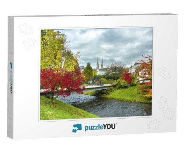 Beautiful Autumn City Landscape. Baden Baden. Germany... Jigsaw Puzzle