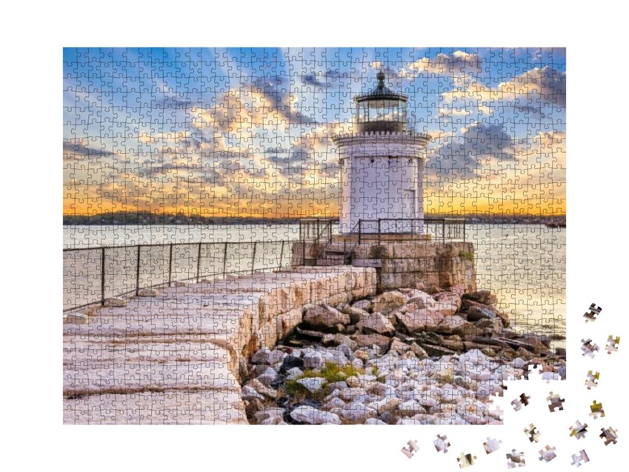 South Portland, Maine, USA At the Portland Breakwater Ligh... Jigsaw Puzzle with 1000 pieces