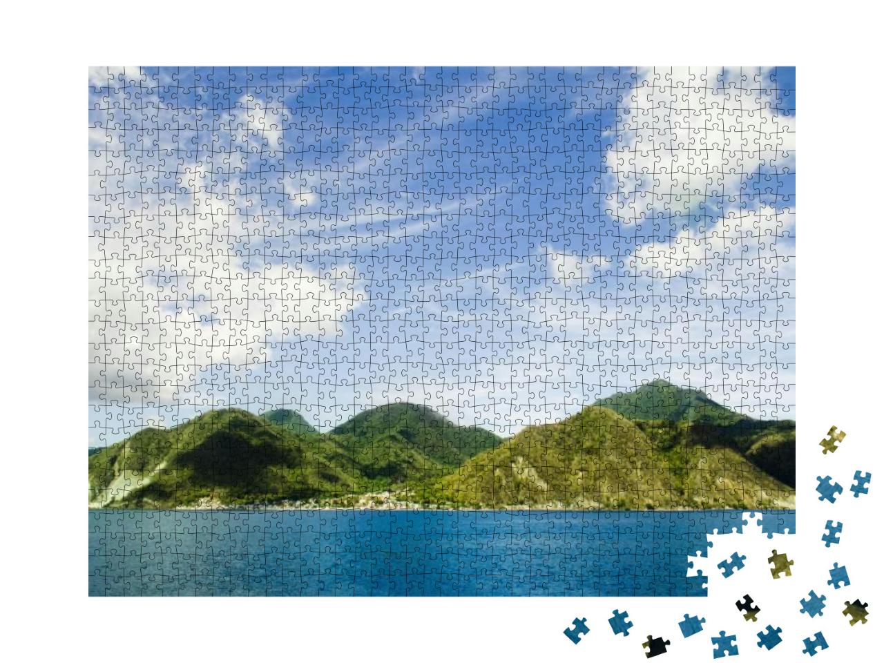 Dominica Seen from the Caribbean Sea... Jigsaw Puzzle with 1000 pieces