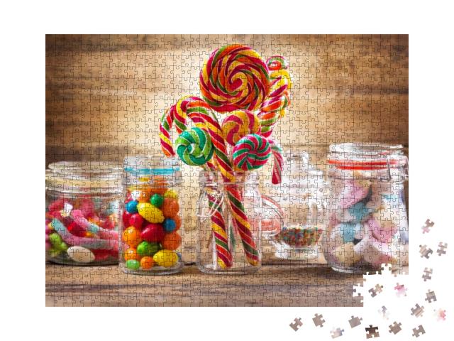 Colorful Candies, Jellies, Lollipops, Marshmallows & Marm... Jigsaw Puzzle with 1000 pieces