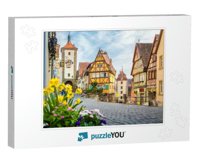 Classic View of the Medieval Town of Rothenburg Ob Der Ta... Jigsaw Puzzle