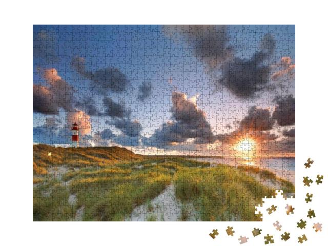 Lighthouse List & Beautiful Coastal Landscape of the Germ... Jigsaw Puzzle with 1000 pieces