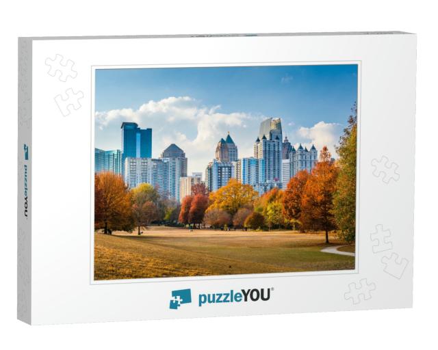 Atlanta, Georgia, USA Midtown Skyline from Piedmont Park i... Jigsaw Puzzle