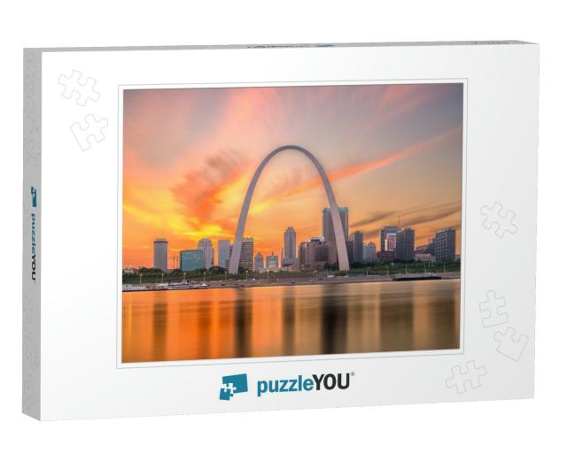 St. Louis, Missouri, USA Downtown Cityscape on the River A... Jigsaw Puzzle
