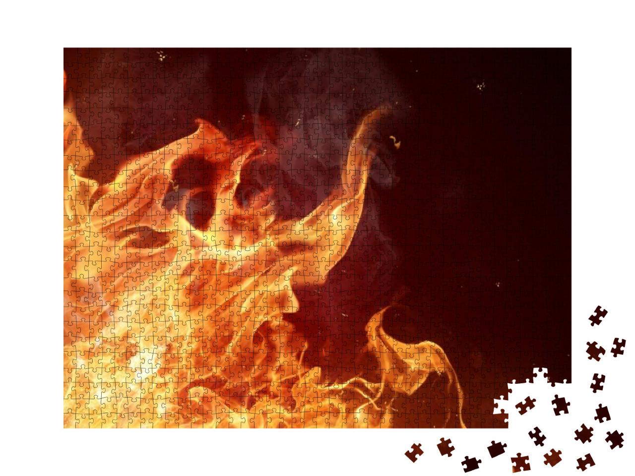 Fire Flames Background... Jigsaw Puzzle with 1000 pieces