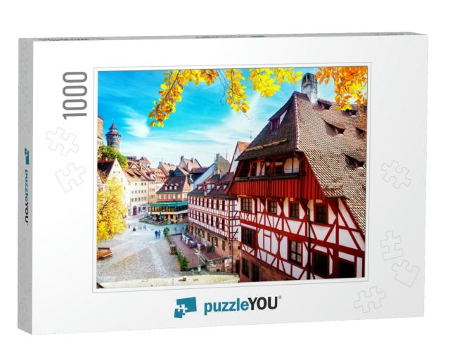 Old Town of Nuremberg At Sunny Fall Day, Germany At Fall... Jigsaw Puzzle with 1000 pieces