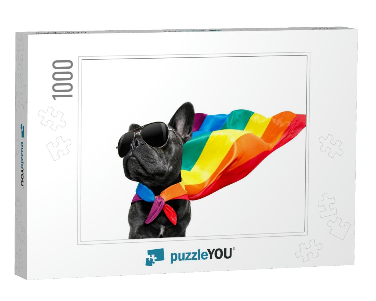 Fairy Funny Gay French Bulldog Dog Proud of Huma... Jigsaw Puzzle with 1000 pieces