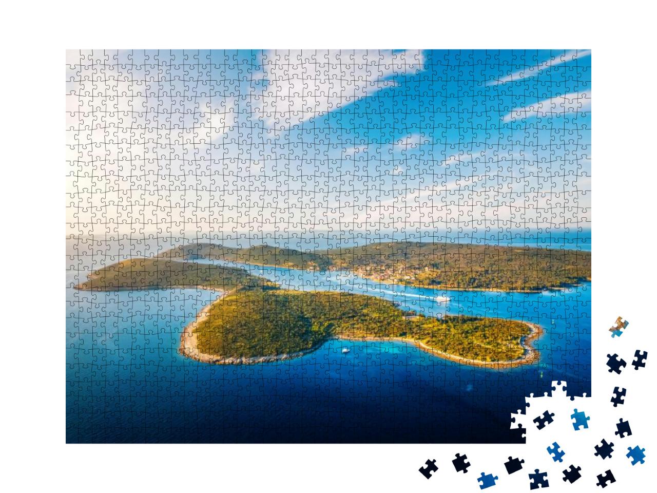 Incredible View of Ilovik Island from Losinj Island. Loca... Jigsaw Puzzle with 1000 pieces