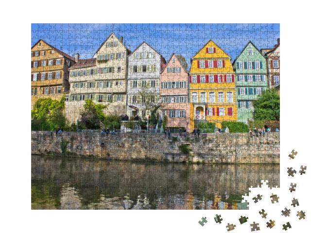 Tuebingen, Old City View by the River, Germany... Jigsaw Puzzle with 1000 pieces
