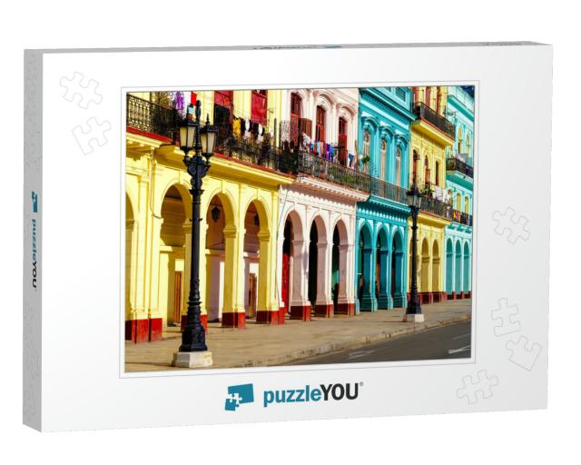 Colorful Colonial Buildings in Old Havana... Jigsaw Puzzle