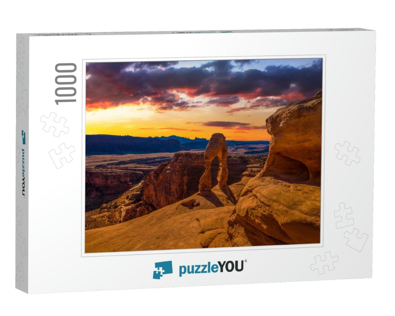 Beautiful Sunset Image Taken At Arches National Park in U... Jigsaw Puzzle with 1000 pieces