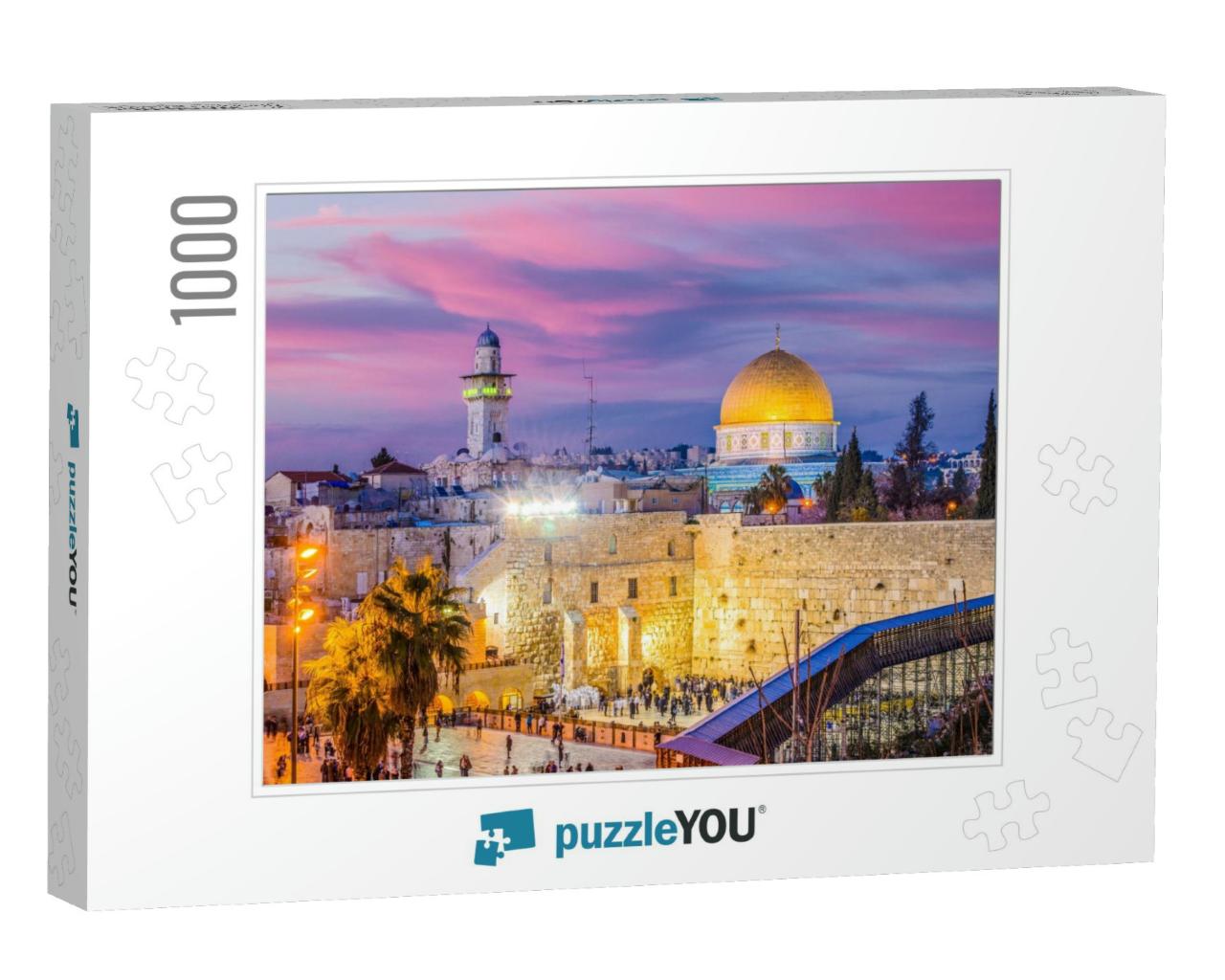 Jerusalem, Israel Old City At the Western Wall & the Dome... Jigsaw Puzzle with 1000 pieces