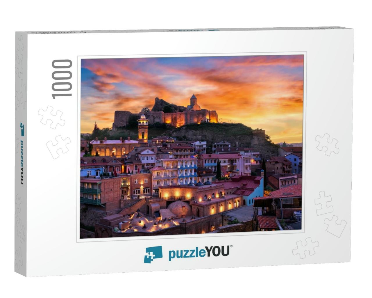 Old Town of Tblisi in Georgia At a Beautiful Sunset... Jigsaw Puzzle with 1000 pieces