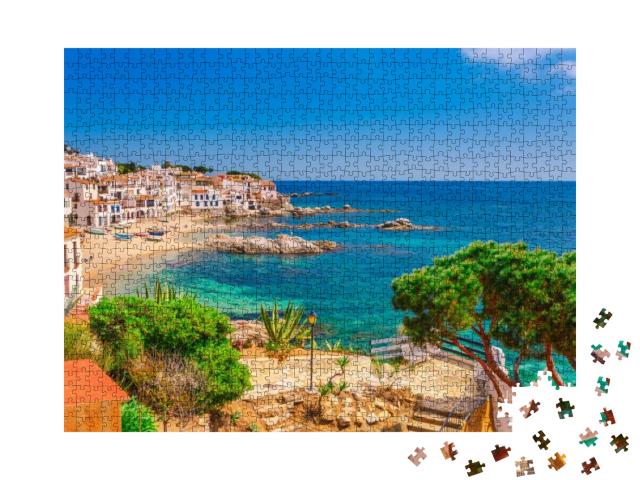 Sea Landscape with Calella De Palafrugell, Catalonia, Spa... Jigsaw Puzzle with 1000 pieces