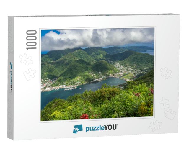 Aerial View of Pago Pago Village & Harbor... Jigsaw Puzzle with 1000 pieces