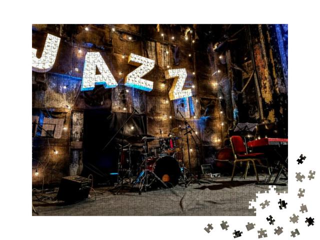 Jazz Music Concert Stage Night Light Decoration Beautiful... Jigsaw Puzzle with 1000 pieces