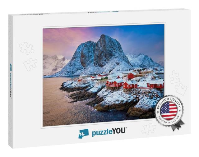Famous Tourist Attraction Hamnoy Fishing Village on Lofot... Jigsaw Puzzle
