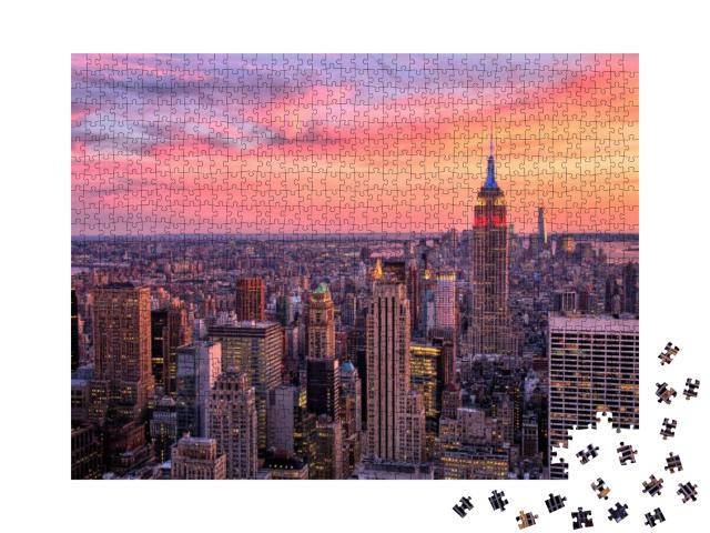 New York City Midtown with Empire State Building At Amazi... Jigsaw Puzzle with 1000 pieces