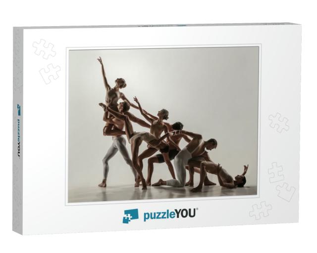 The Group of Modern Ballet Dancers. Contemporary Art Ball... Jigsaw Puzzle