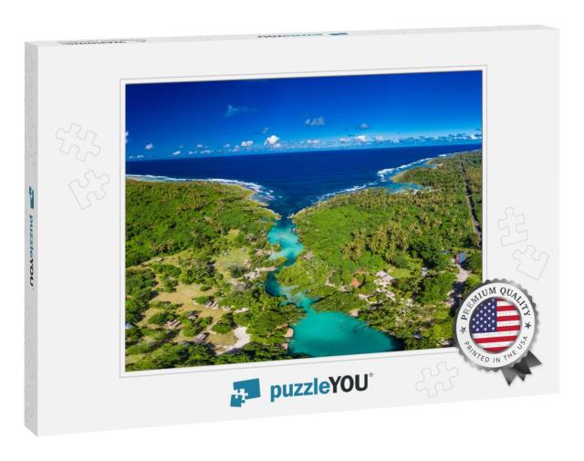 Drone View of the Blue Lagoon, Port Vila, Efate, Vanuatu... Jigsaw Puzzle