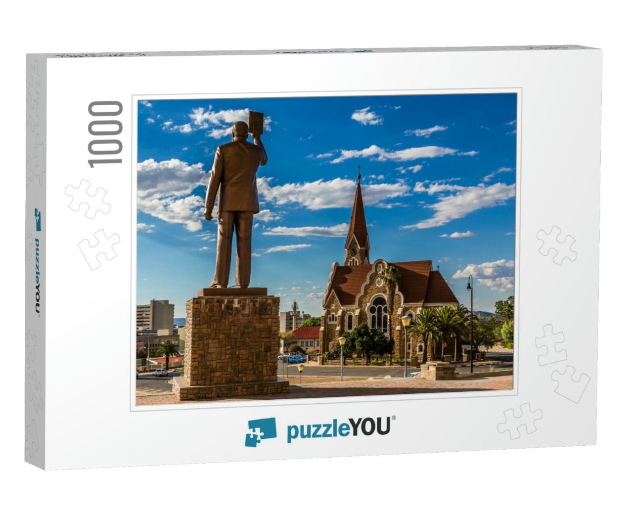 First Namibian President Monument & Luteran Christ Church... Jigsaw Puzzle with 1000 pieces