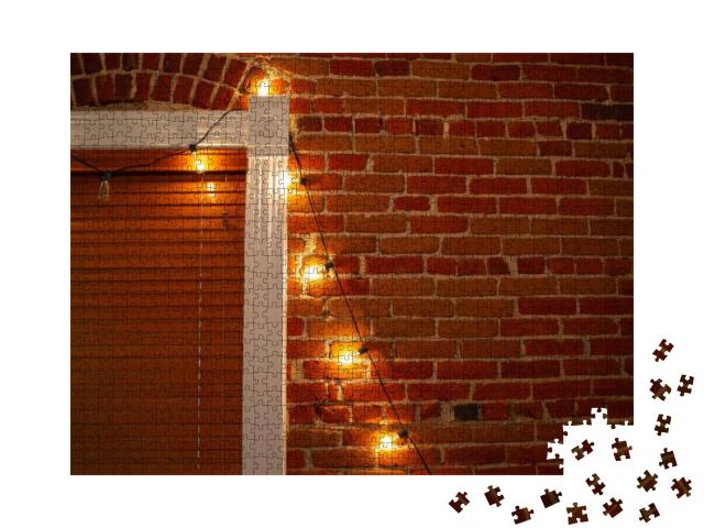 The String of Vintage Lights Bulbs Inside At Night, Light... Jigsaw Puzzle with 1000 pieces