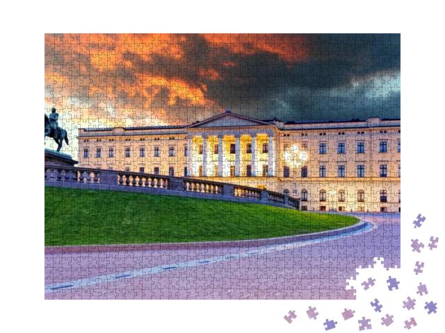 Royal Palace in Oslo, Norway... Jigsaw Puzzle with 1000 pieces