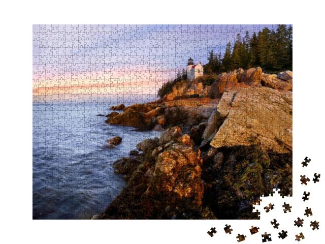 A Classic New England Lighthouse, the Bass Harbor Head Li... Jigsaw Puzzle with 1000 pieces