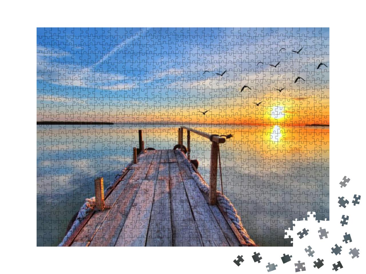 Flying by the Lake... Jigsaw Puzzle with 1000 pieces