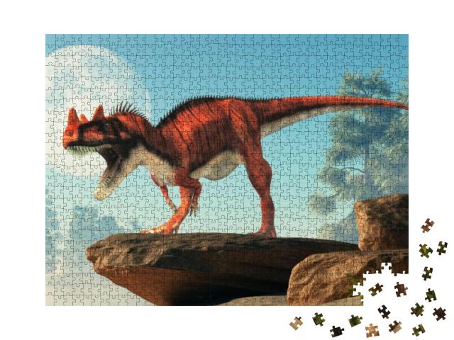 Ceratosaurus Was a Carnivorous Theropod Dinosaur of the J... Jigsaw Puzzle with 1000 pieces