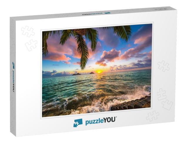 Beautiful Lanikai, Kailua Sunrise in Hawaii... Jigsaw Puzzle