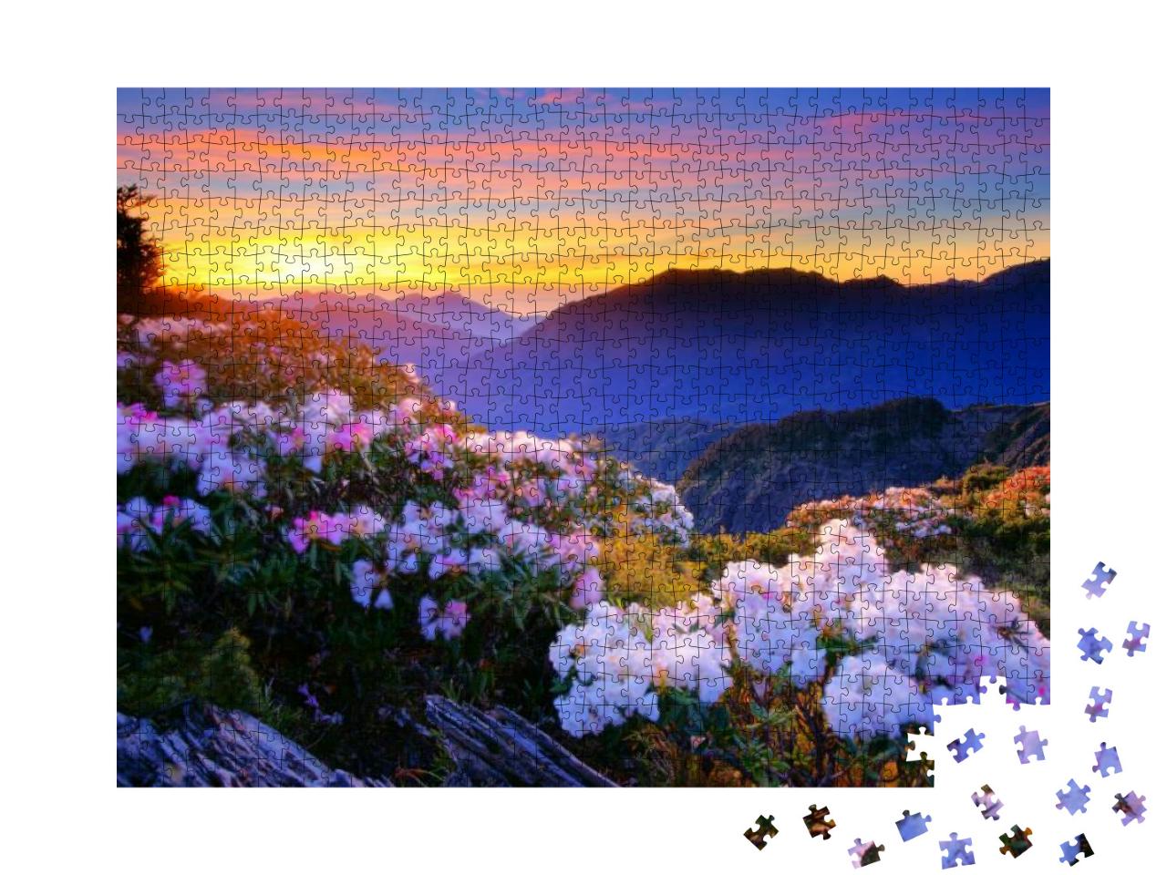 Spring Twilight Scenery of Hehuan Mountain North Peak, Re... Jigsaw Puzzle with 1000 pieces