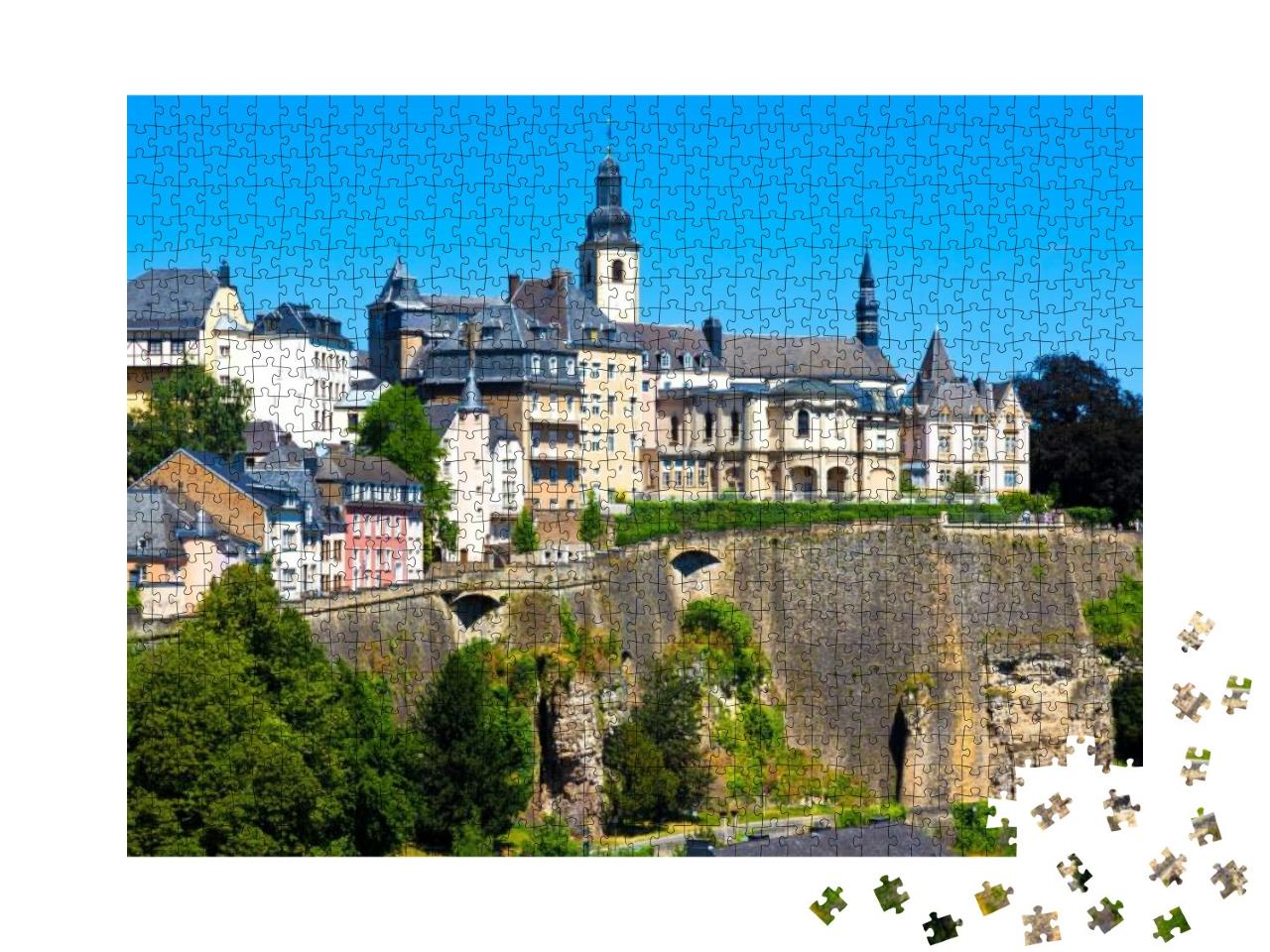 Old Part of Luxembourg City... Jigsaw Puzzle with 1000 pieces