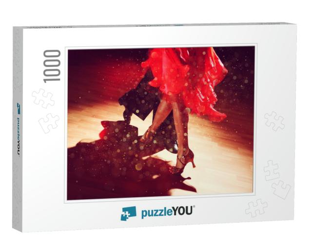 Man & a Woman Dancing Salsa On... Jigsaw Puzzle with 1000 pieces