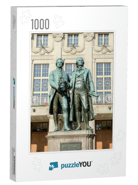 Monument to Goethe & Schiller Before the National-Theater... Jigsaw Puzzle with 1000 pieces