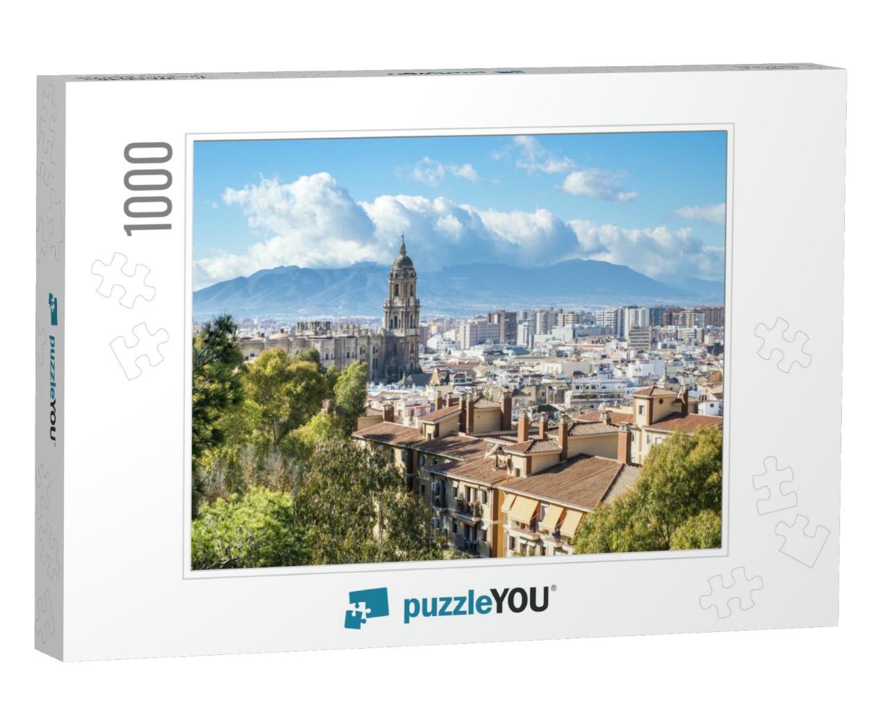 View of the Cathedral of Malaga from the Alcazaba, Andalu... Jigsaw Puzzle with 1000 pieces