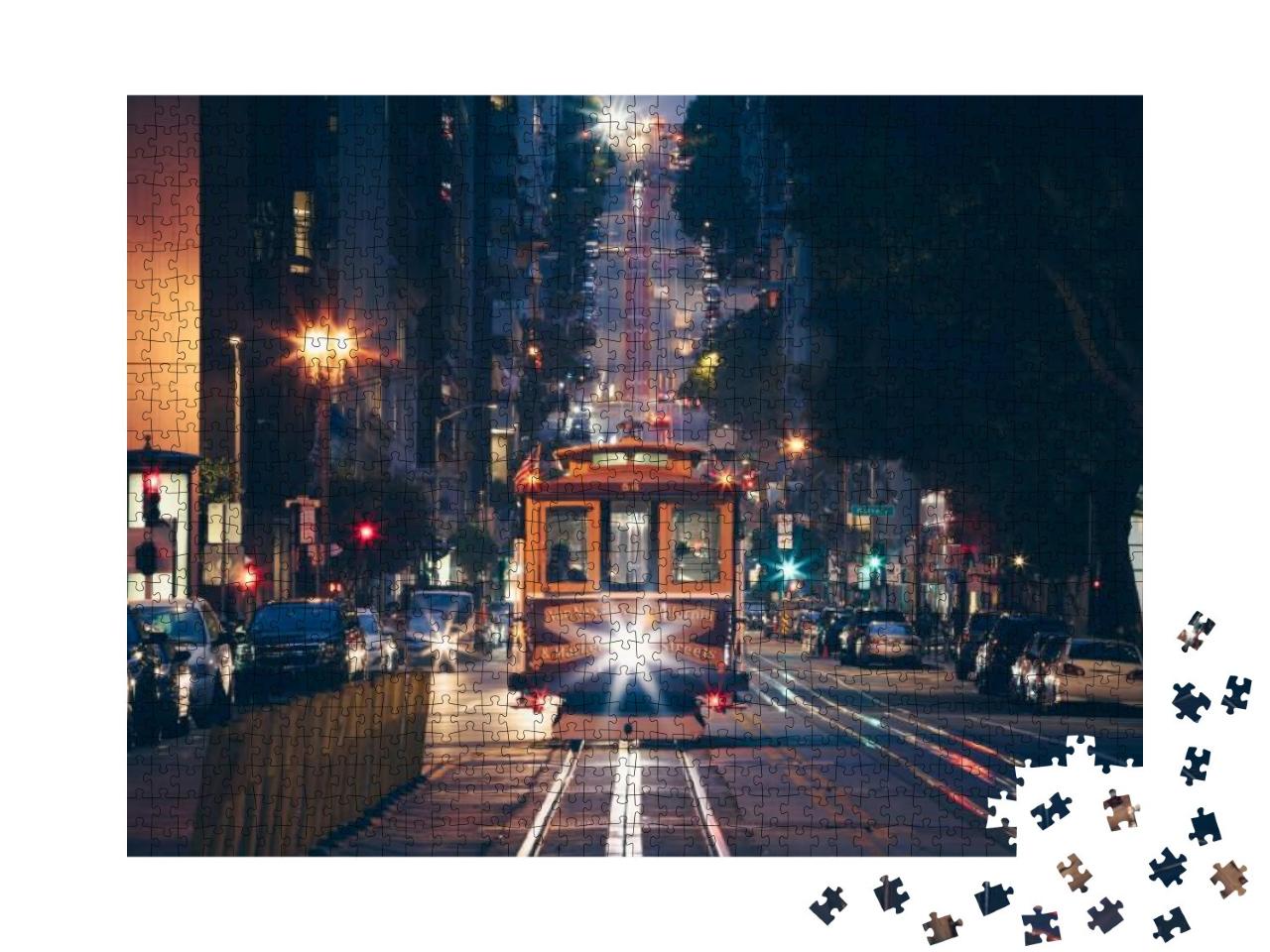 San Francisco Cable Car Trolley Tram on California Street... Jigsaw Puzzle with 1000 pieces