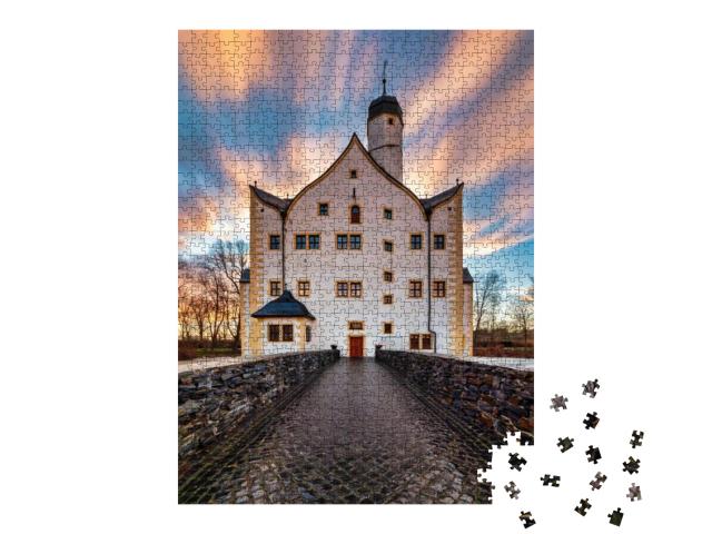 Moving Clouds Over the Klaffenbach Moated Castle Near Che... Jigsaw Puzzle with 1000 pieces