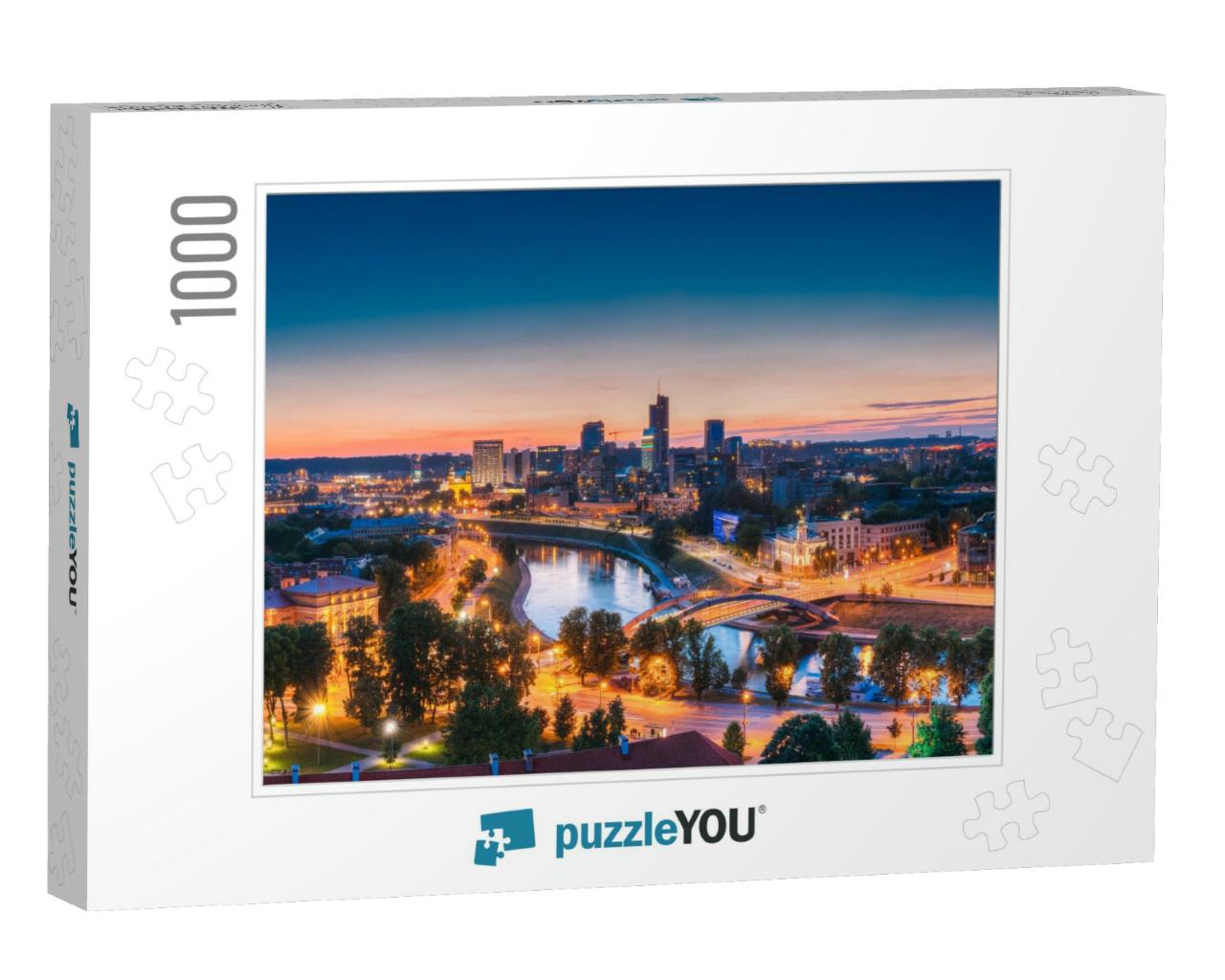 Vilnius, Lithuania, Eastern Europe. Modern Office Buildin... Jigsaw Puzzle with 1000 pieces