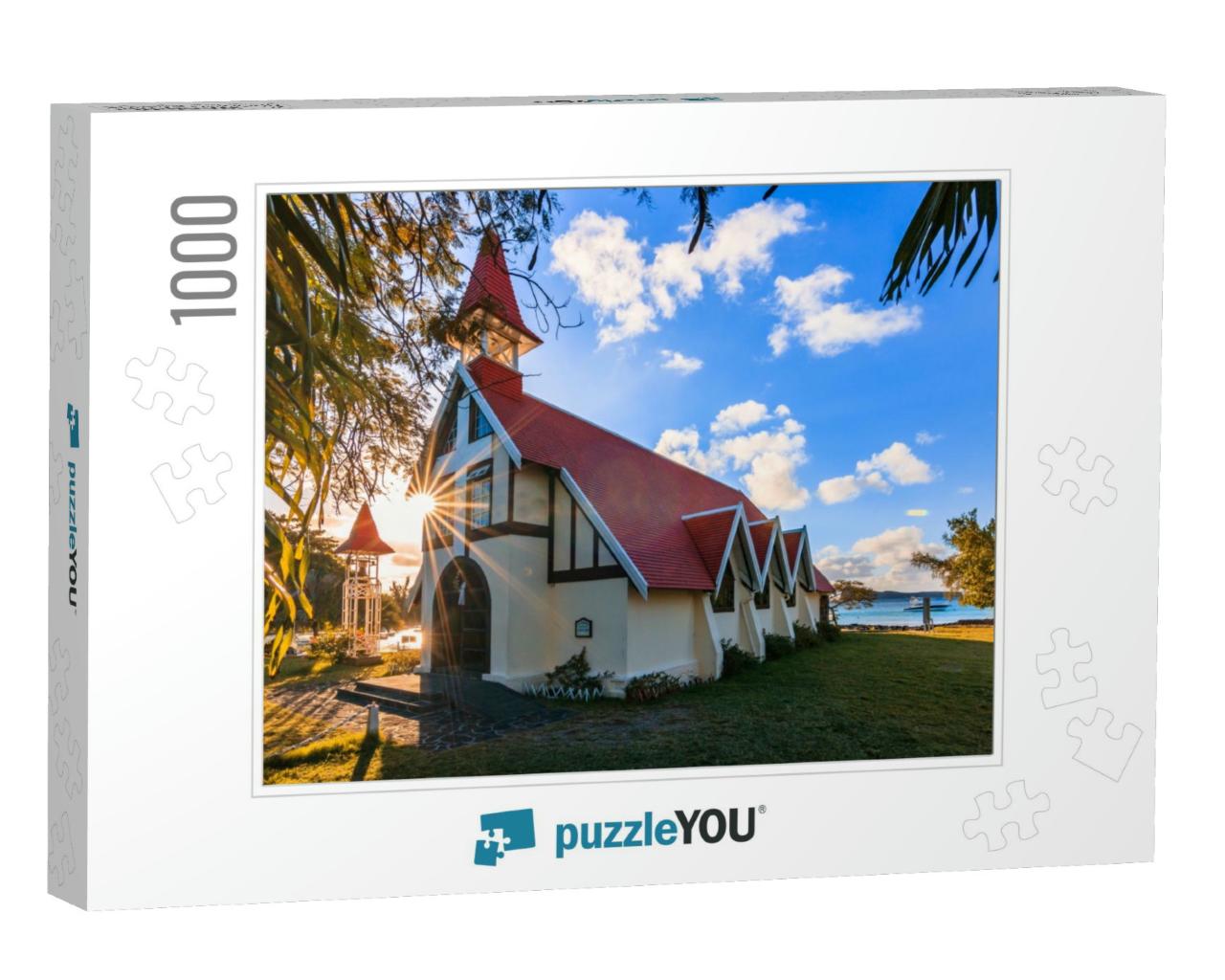 The Church of Cap Malheureux on Mauritius in the Sunset... Jigsaw Puzzle with 1000 pieces