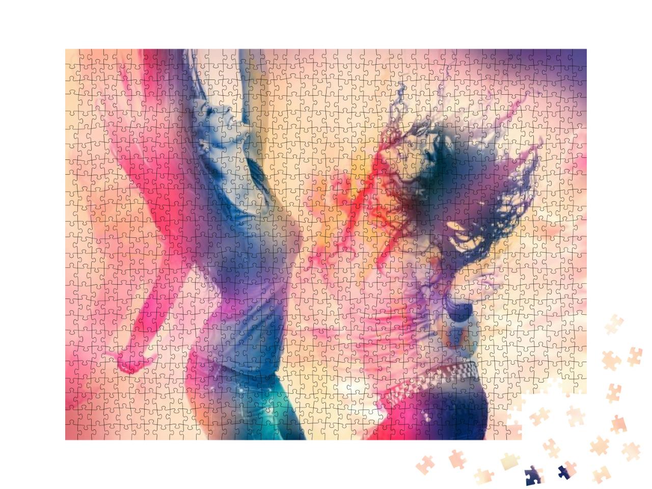 Arty Picture of Two Girls Dancing... Jigsaw Puzzle with 1000 pieces