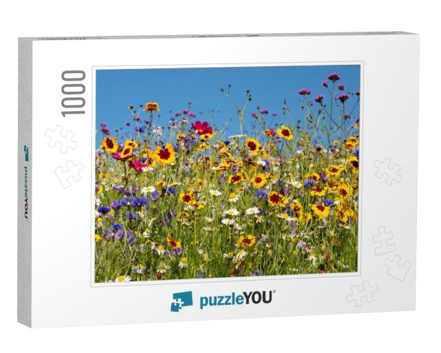 Colorful Wild Flowers Blooming Outside Savill Garden, Egh... Jigsaw Puzzle with 1000 pieces