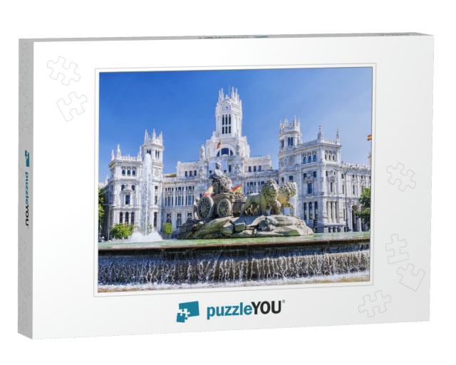 Cibeles Fountain in Madrid, Spain... Jigsaw Puzzle