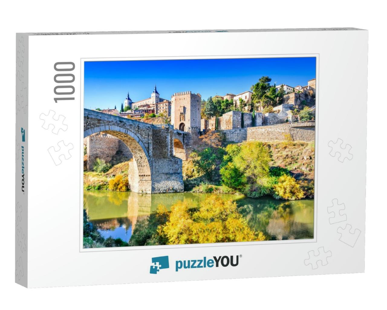 Toledo, Spain. Alcazar & Alcantara Bridge Puente De Alcan... Jigsaw Puzzle with 1000 pieces