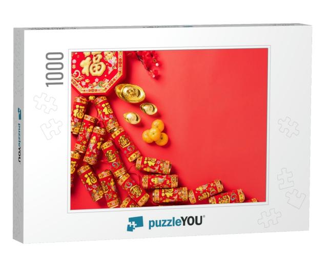 Chinese New Year 2021 Festival, Flat Lay Top View... Jigsaw Puzzle with 1000 pieces
