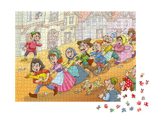 Children's Fairy Tales Golden Goose... Jigsaw Puzzle with 1000 pieces